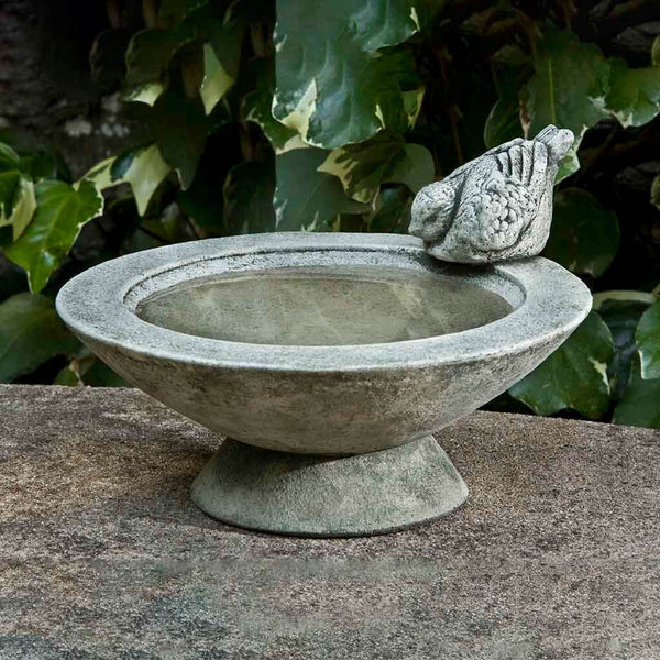 Songbird's Rest Cast Stone Birdbath