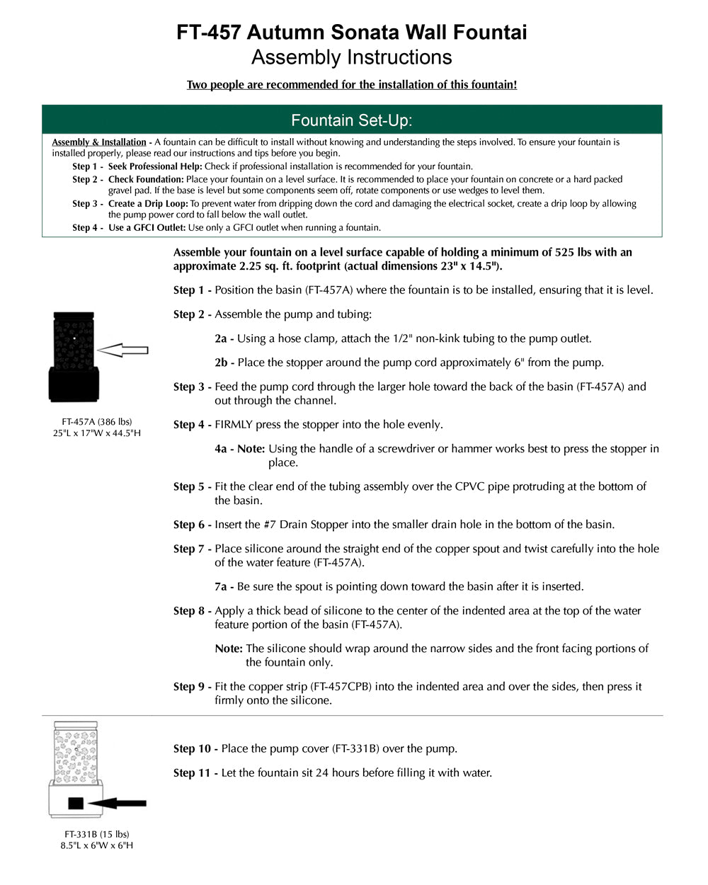 Autumn Sonata Wall Fountain