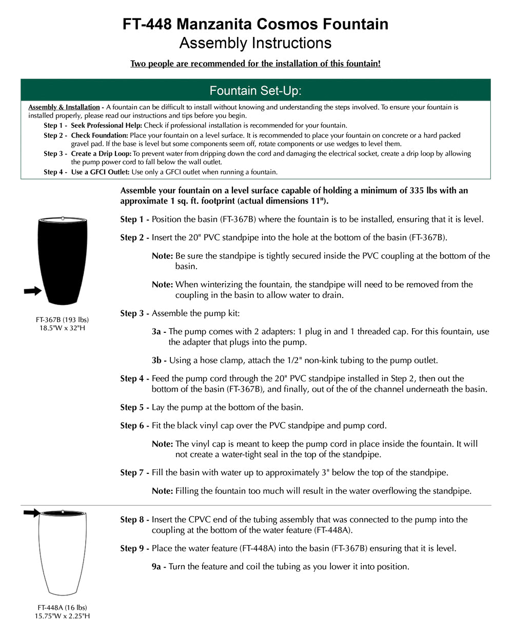 Manzanita Cosmos Fountain