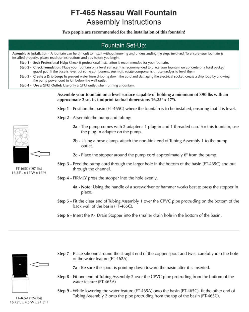 Nassau Wall Fountain