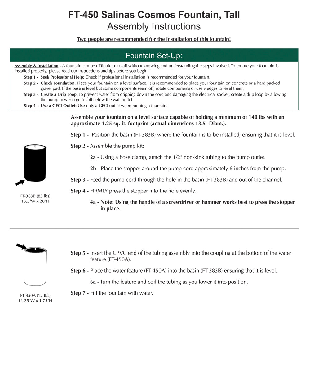 Salinas Cosmos Fountain - Tall