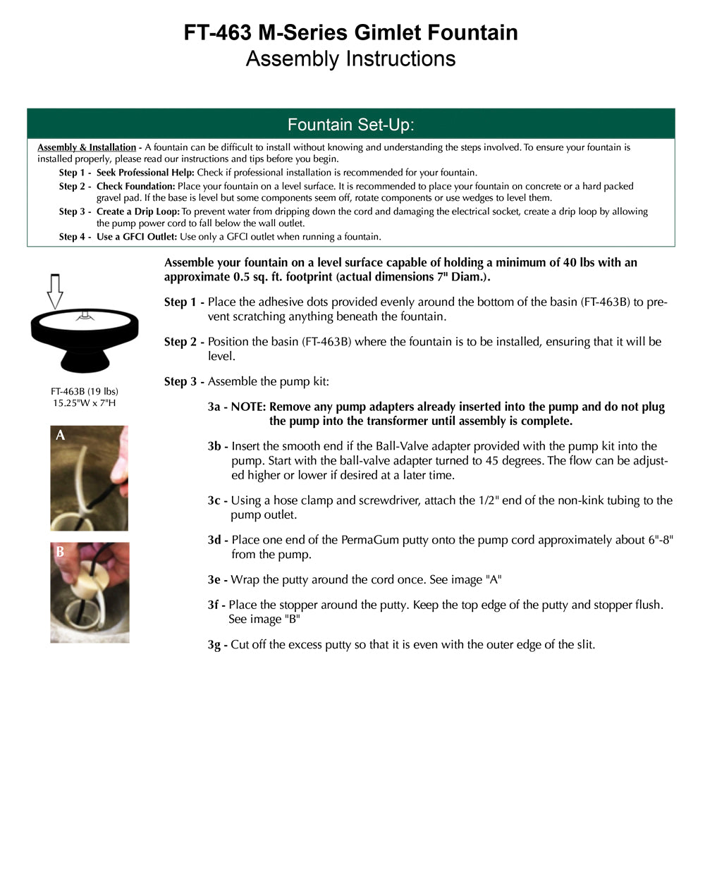 M-Series Gimlet Fountain