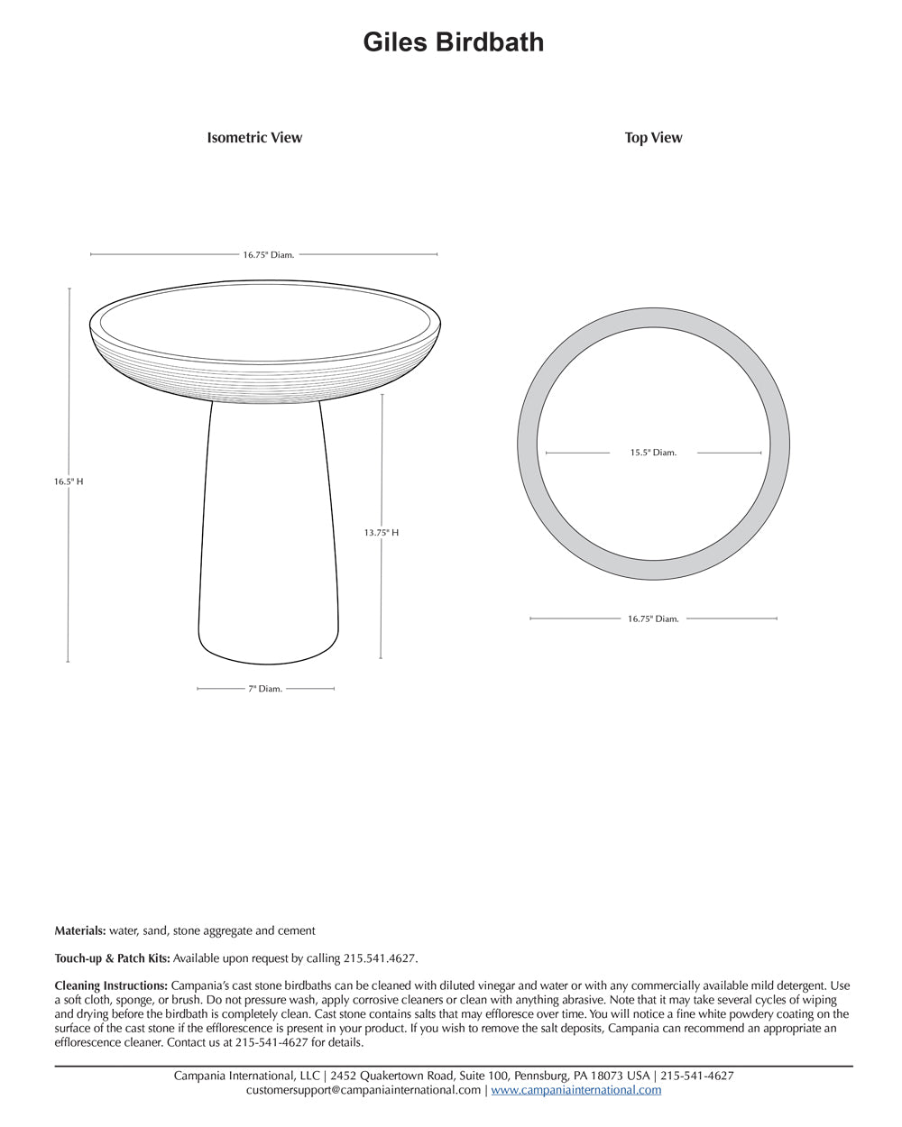 Giles Birdbath