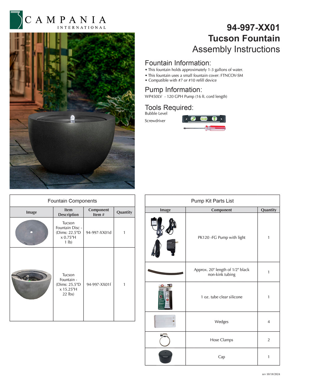Tucson Fountain | Lite® Collection