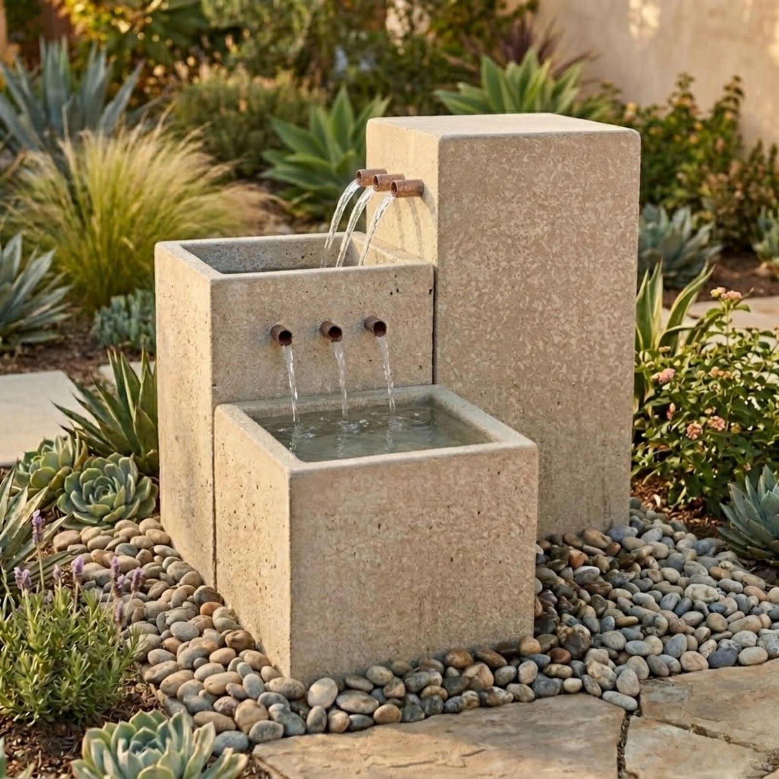 Square Streams Cascade Fountain