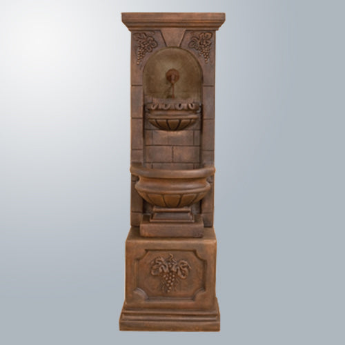 St. Helena Fountain With Base & Rustic Iron Spout