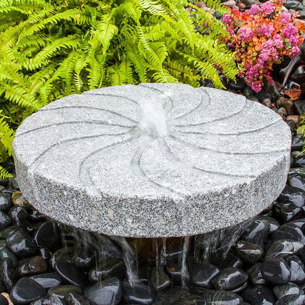 Swirl Millstone Granite Stone Fountain