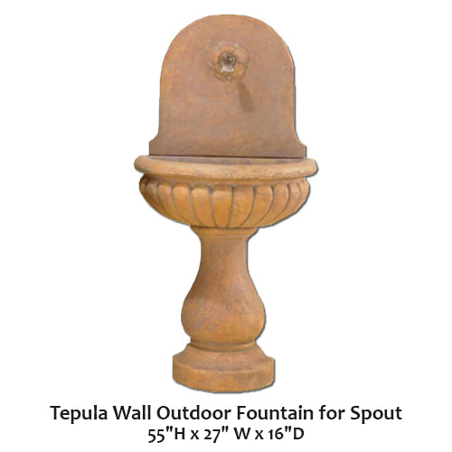 Tepula Wall Outdoor Fountain for Spout