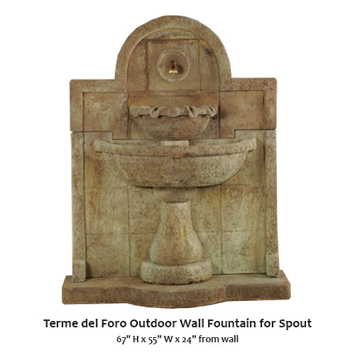 Terme del Foro Outdoor Wall Fountain for Spout