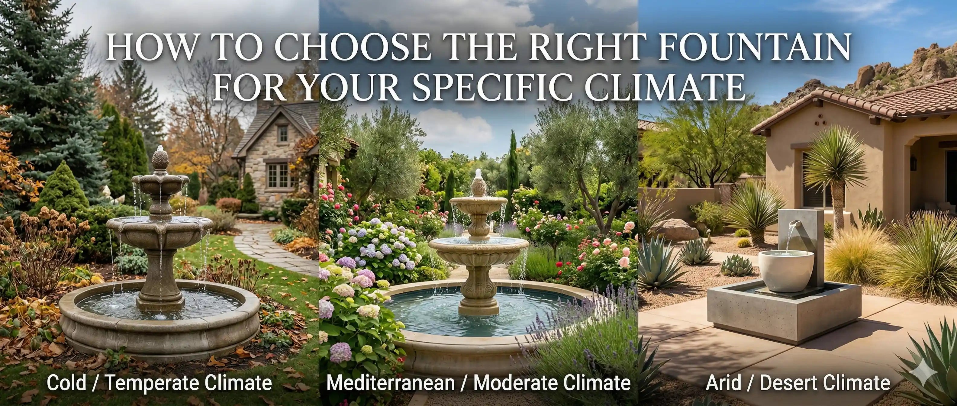 The right fountain for specific climate