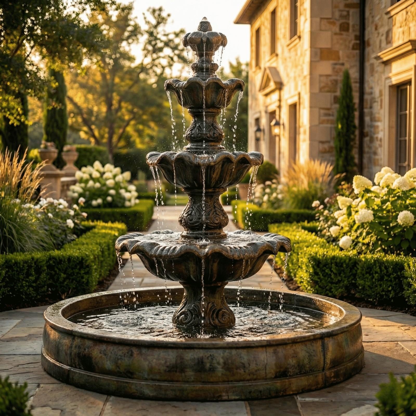 Montreux Three-Tier Fountain in Rondo Pool