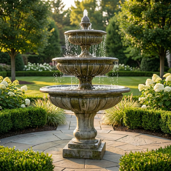 Three Tier Longvue Outdoor Water Fountain