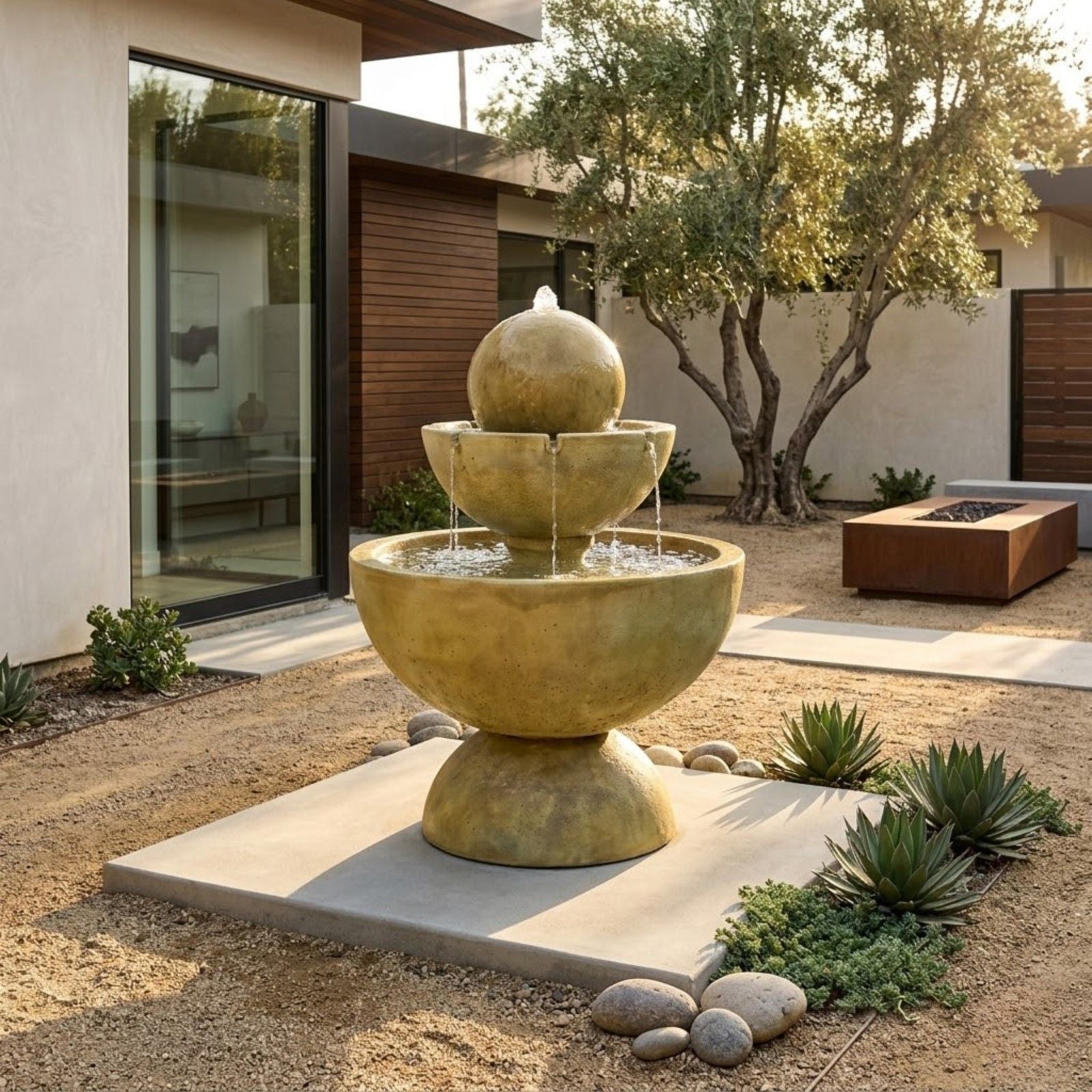 Tondo Two Tier Fountain With Spillways