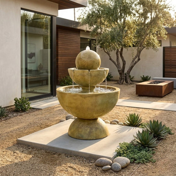 Tondo Two Tier Fountain With Spillways