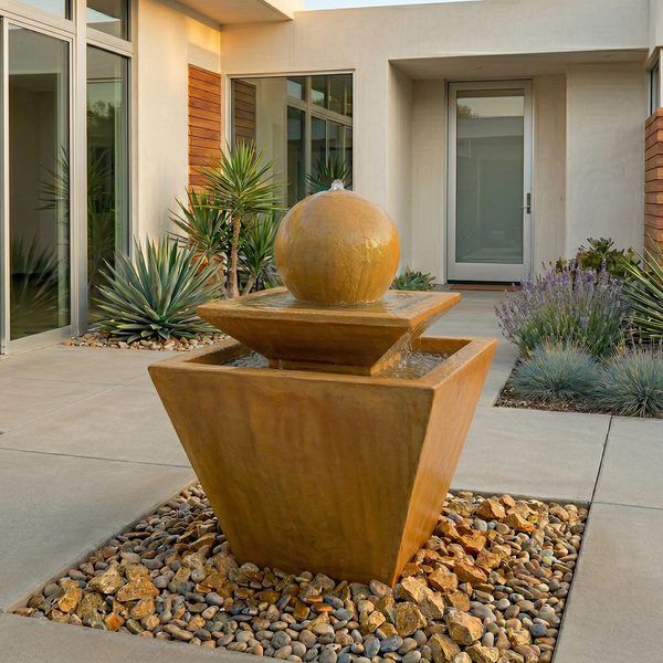 Two Tier Tapered Square Fountain