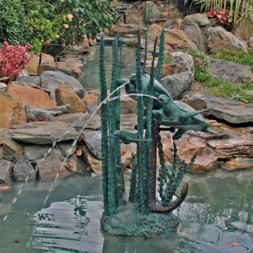 Brass Baron Undersea Turtles Garden Accent and Pool Statuary