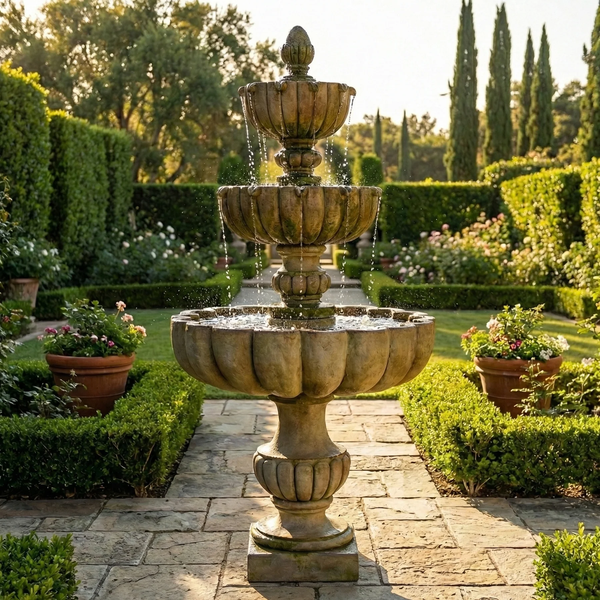 Urbino Grande Tall Three Tier Fountain