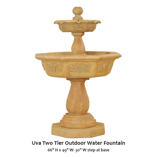 Uva Two Tier Outdoor Water Fountain