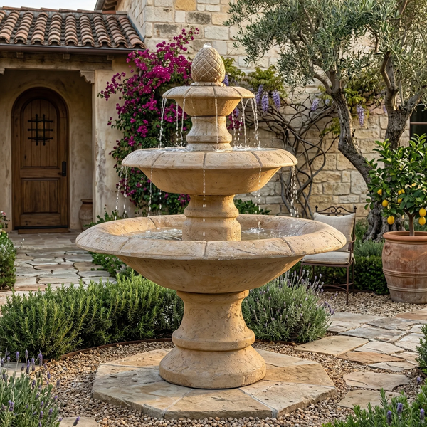 Venetian 3-Tier Cast Stone Outdoor Fountain