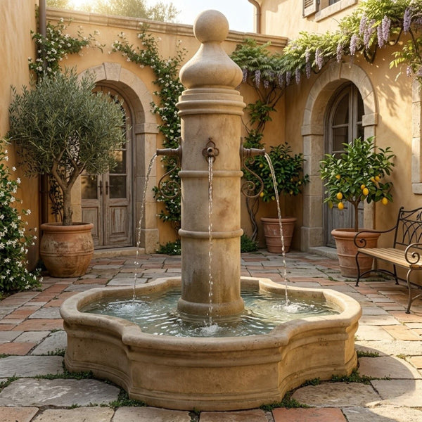Ventoux Fountain With 70" Monaco Pond