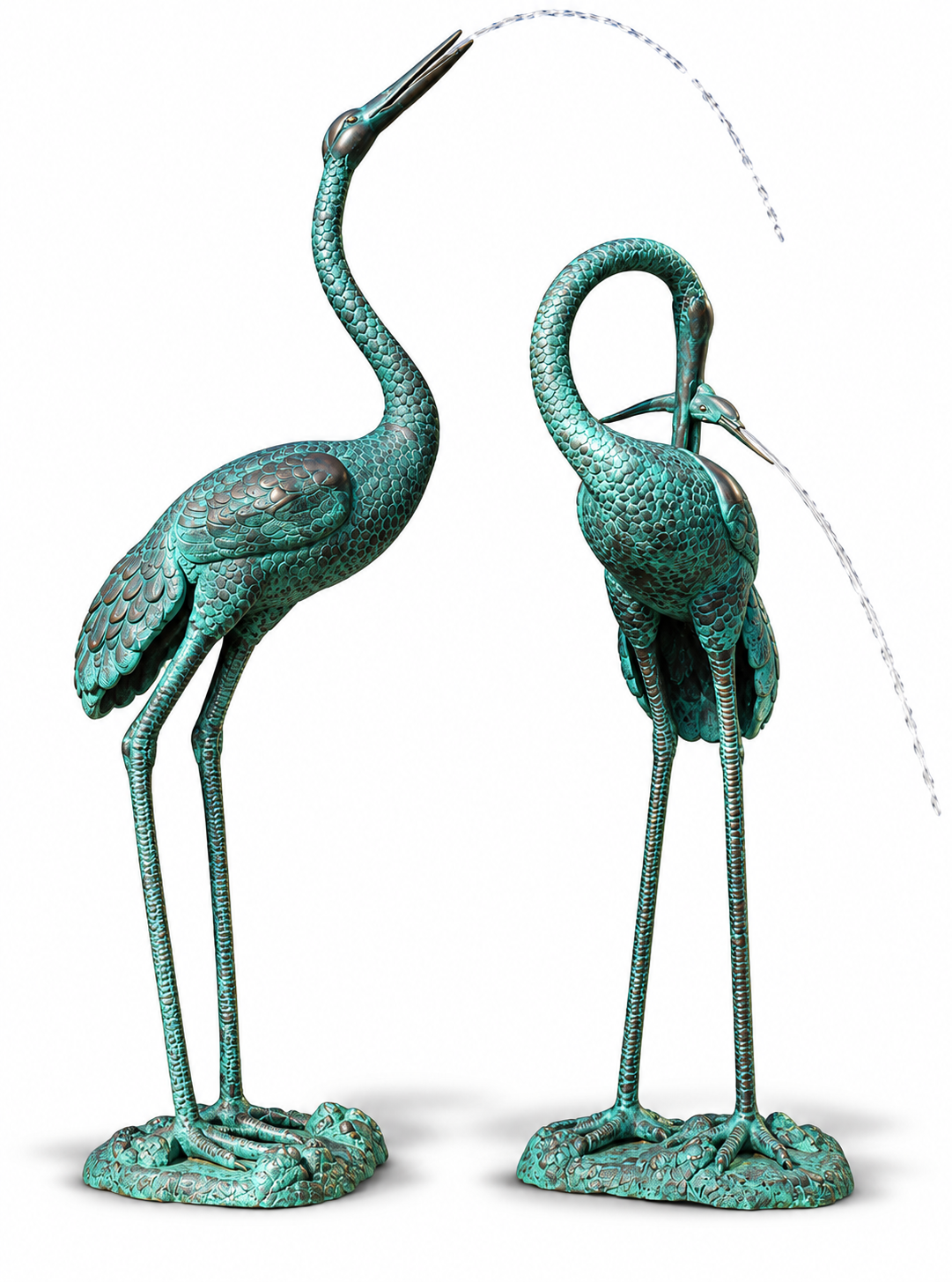 Brass Baron Extra Large Plus Crane Pair Garden | Pool Accent