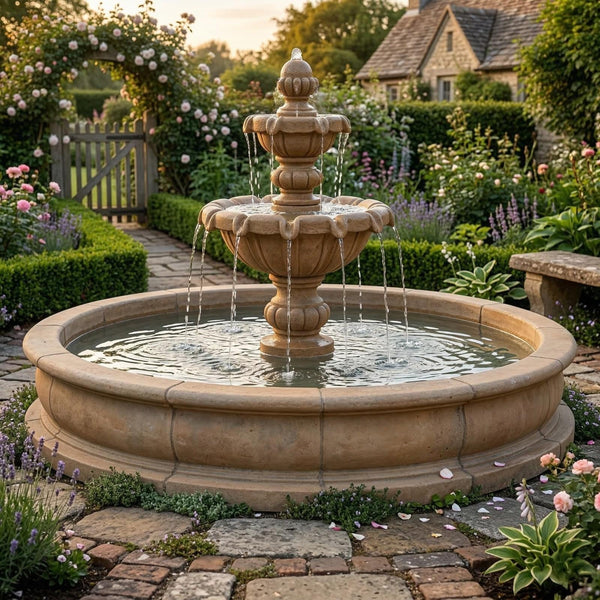 Versailles Garden Two Tier Pond Fountain
