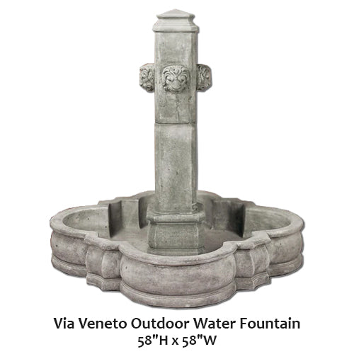 Via Veneto Outdoor Water Fountain