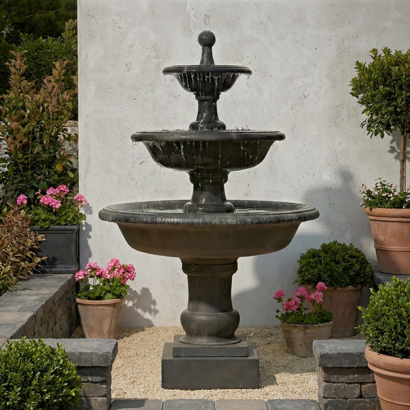 Vicobello Tiered Outdoor Water Fountain