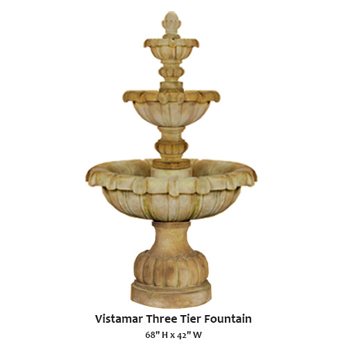 Vistamar Three Tier Fountain