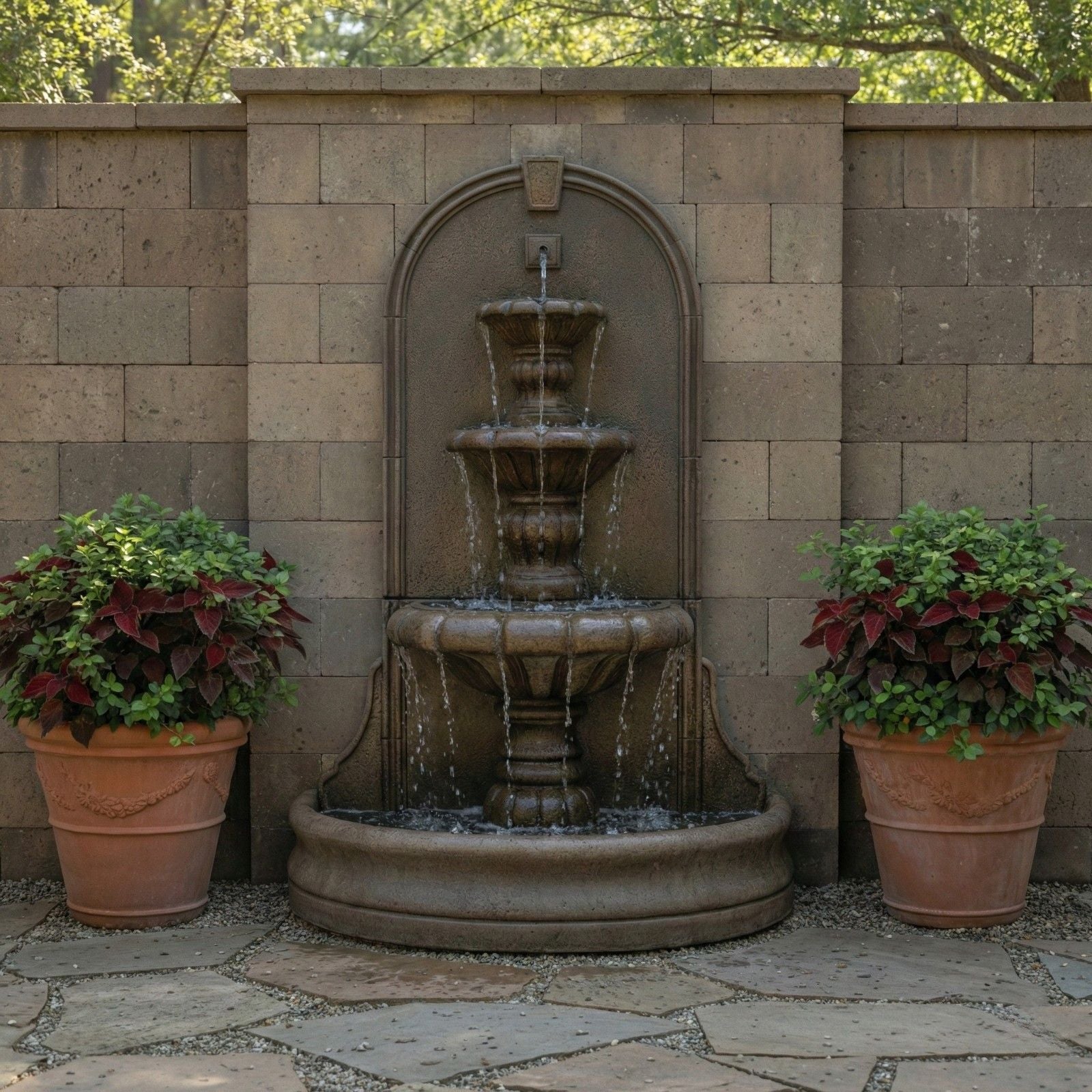 Vizcaya Wall Outdoor Fountain - Large