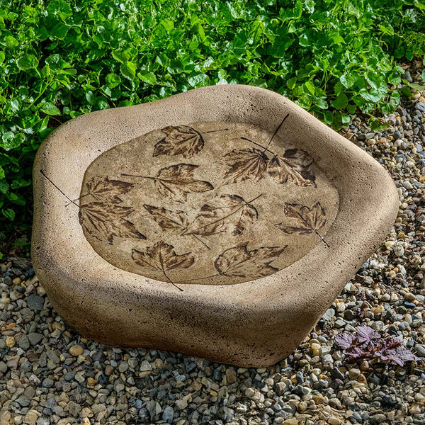 Woodland Leaves Birdbath - Large