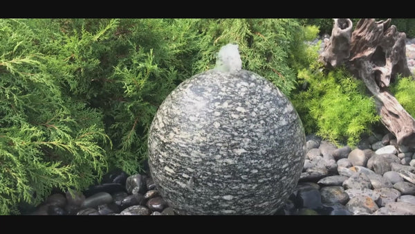 Speckled Granite Sphere Stone Fountain
