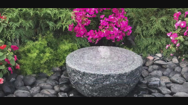Ringed Circle Granite Stone Fountain