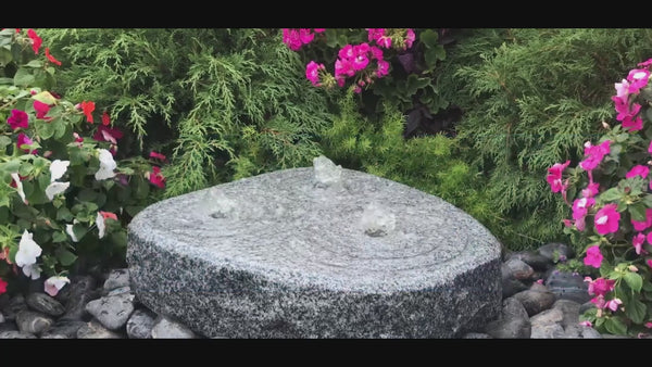 Triple Circle Granite Stone Fountain
