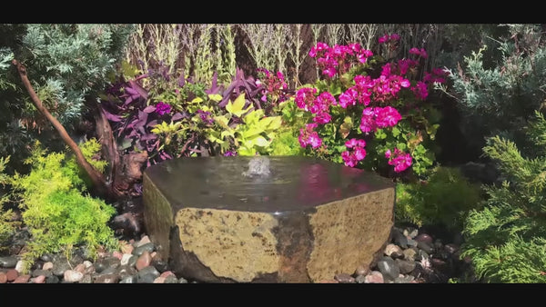 Mizu Kasai Basalt Stone Garden Fountain