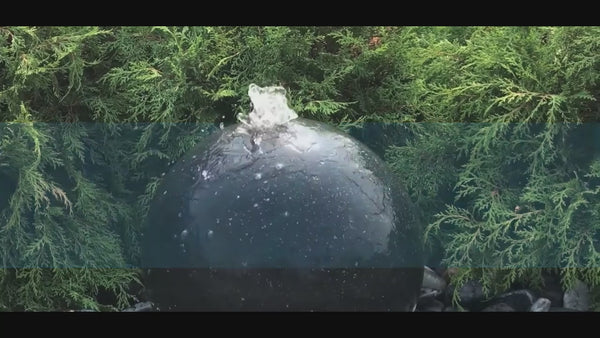 Black Granite Sphere Stone Fountain