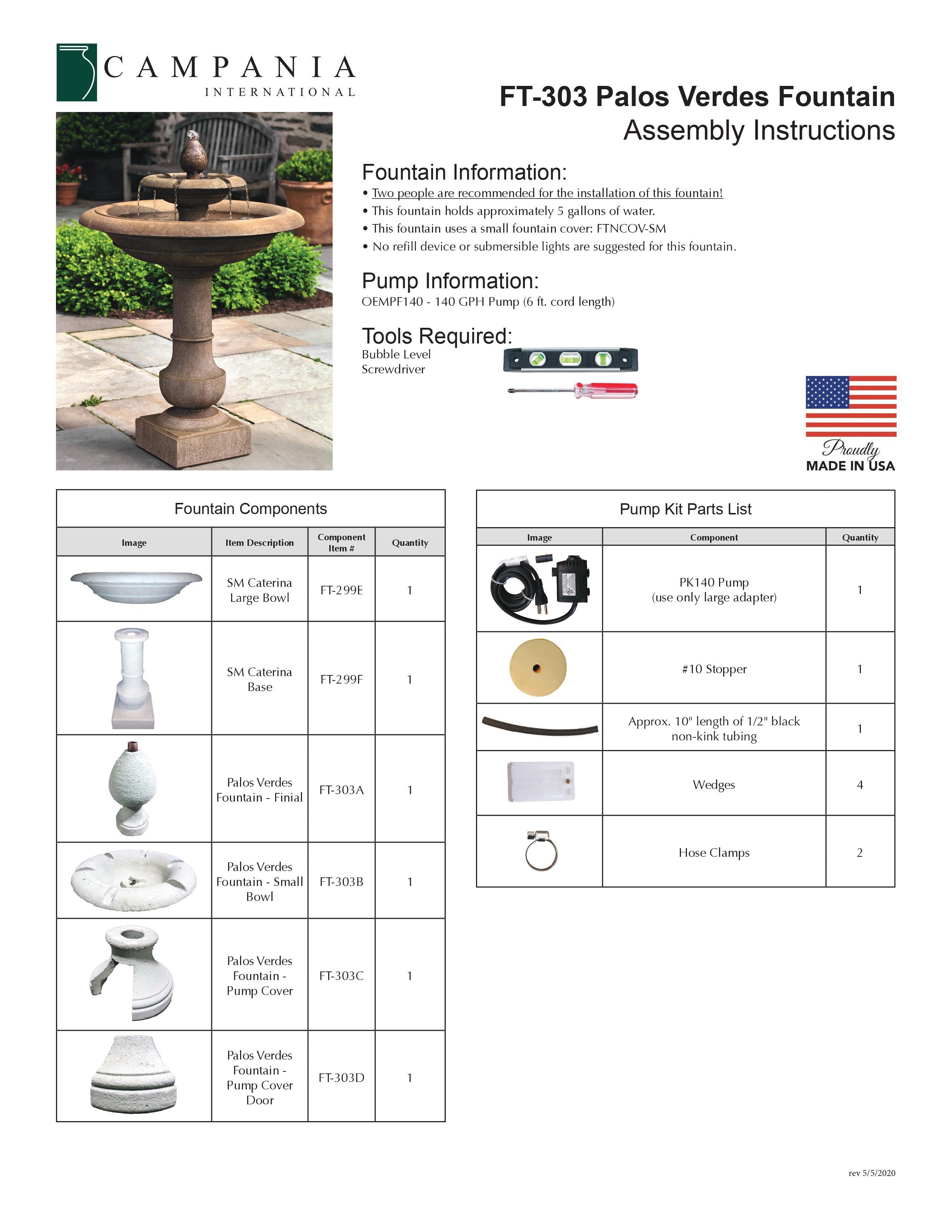 Palos Verdes Tiered Garden Fountain