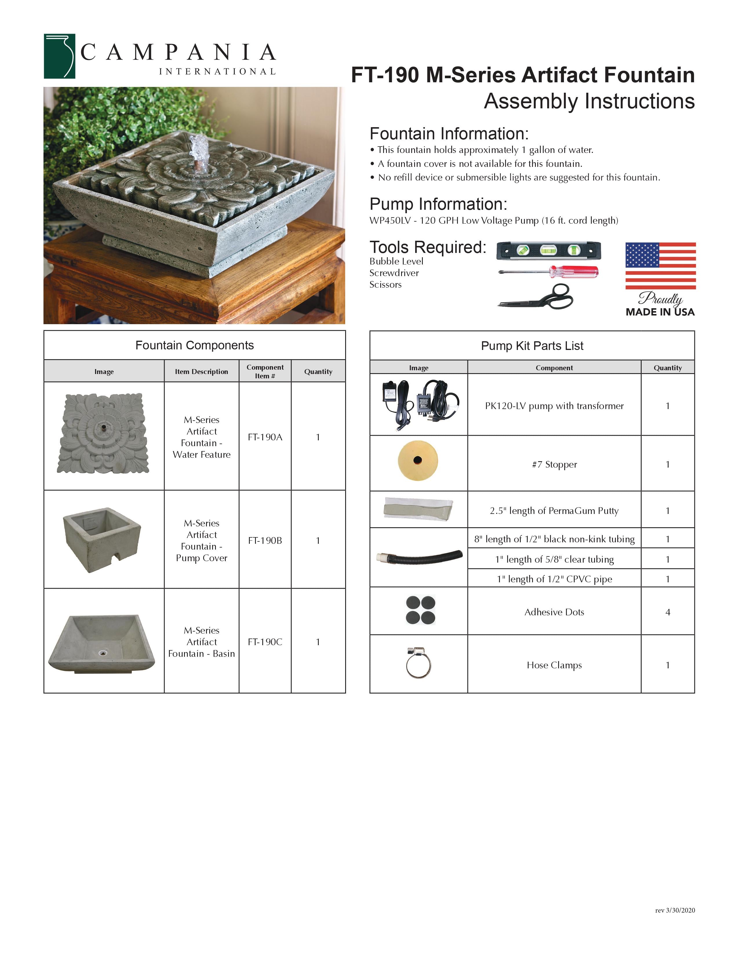 M-Series Artifact Garden Terrace Fountain