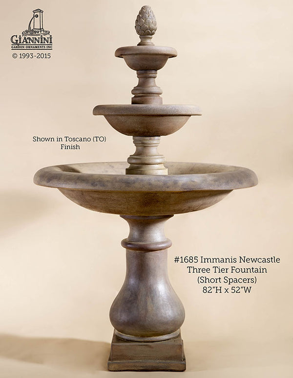 Immanis Newcastle Three Tier Fountain (Short Spacers)