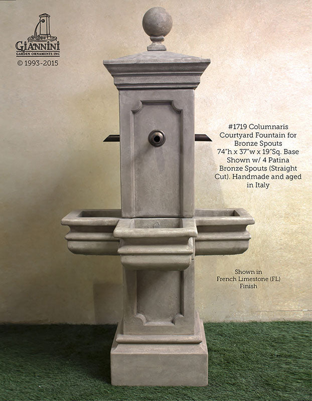 Columnaris Courtyard Fountain for Bronze Spouts