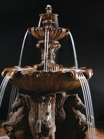 2-Tier Cavalli Outdoor Water Fountain for Pond