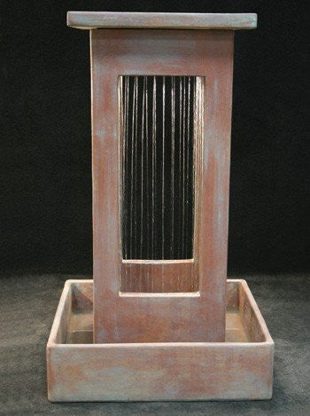 Smooth Curtain Rain Outdoor Fountain With Square Basin