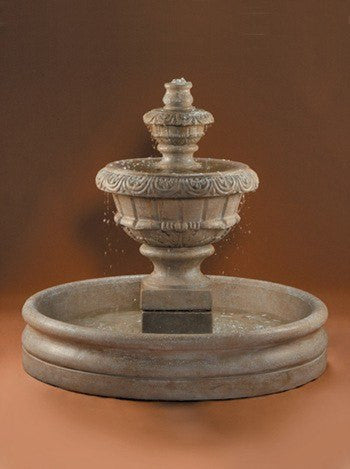 Roma Tiered Outdoor Fountain With 46 Inch Basin - Small