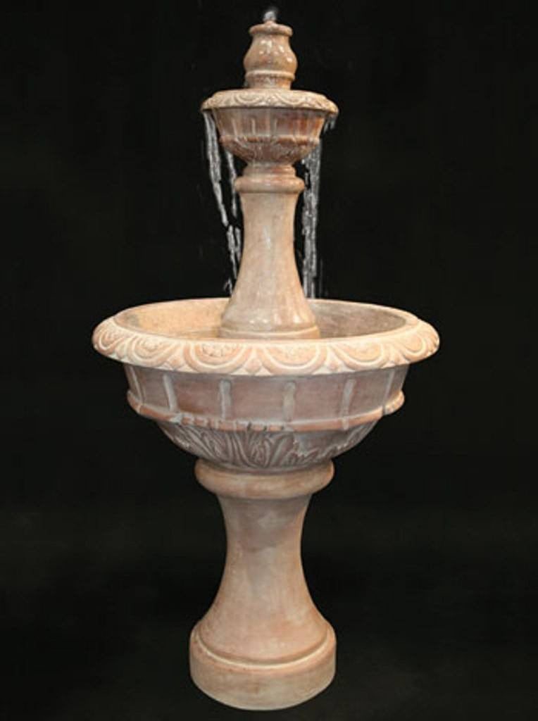 Roma Tiered Cast Stone Garden Fountain - Medium
