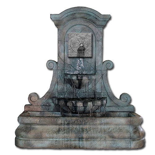 LaMura Rossette Flat Wall Fountain - Outdoor Fountain Pros