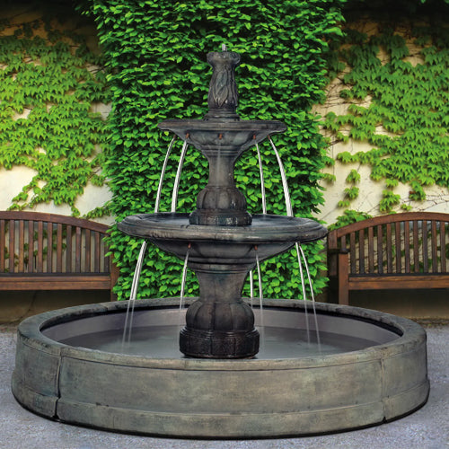 Small Contemporary Tier Fountain in Valencia Pool