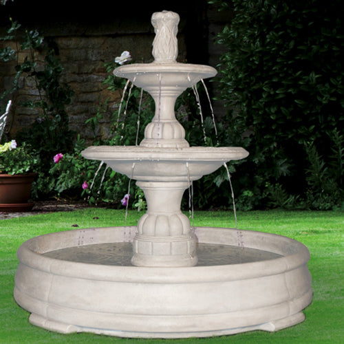 Small Contemporary 2 Tier Fountain In Grando Pool