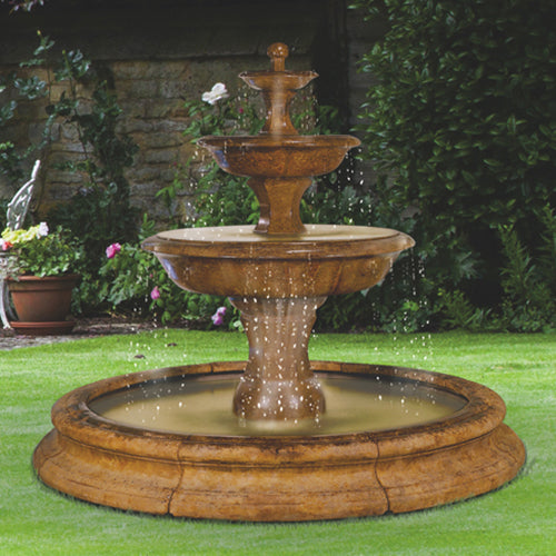 Grande Barrington Fountain in Toscana Pool - Outdoor Fountain Pros