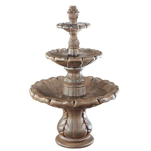 Classical Finial Tiered Outdoor Water Fountain