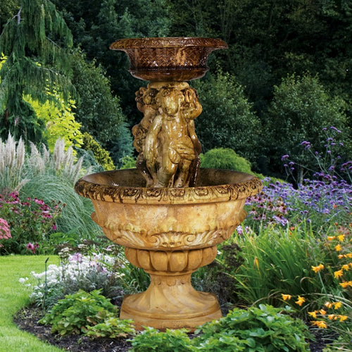 Antique Cherubs Outdoor Fountain